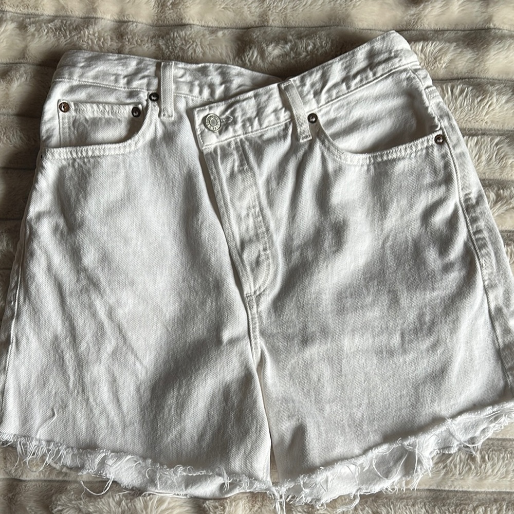 Agolde Women's White Denim Shorts size 27